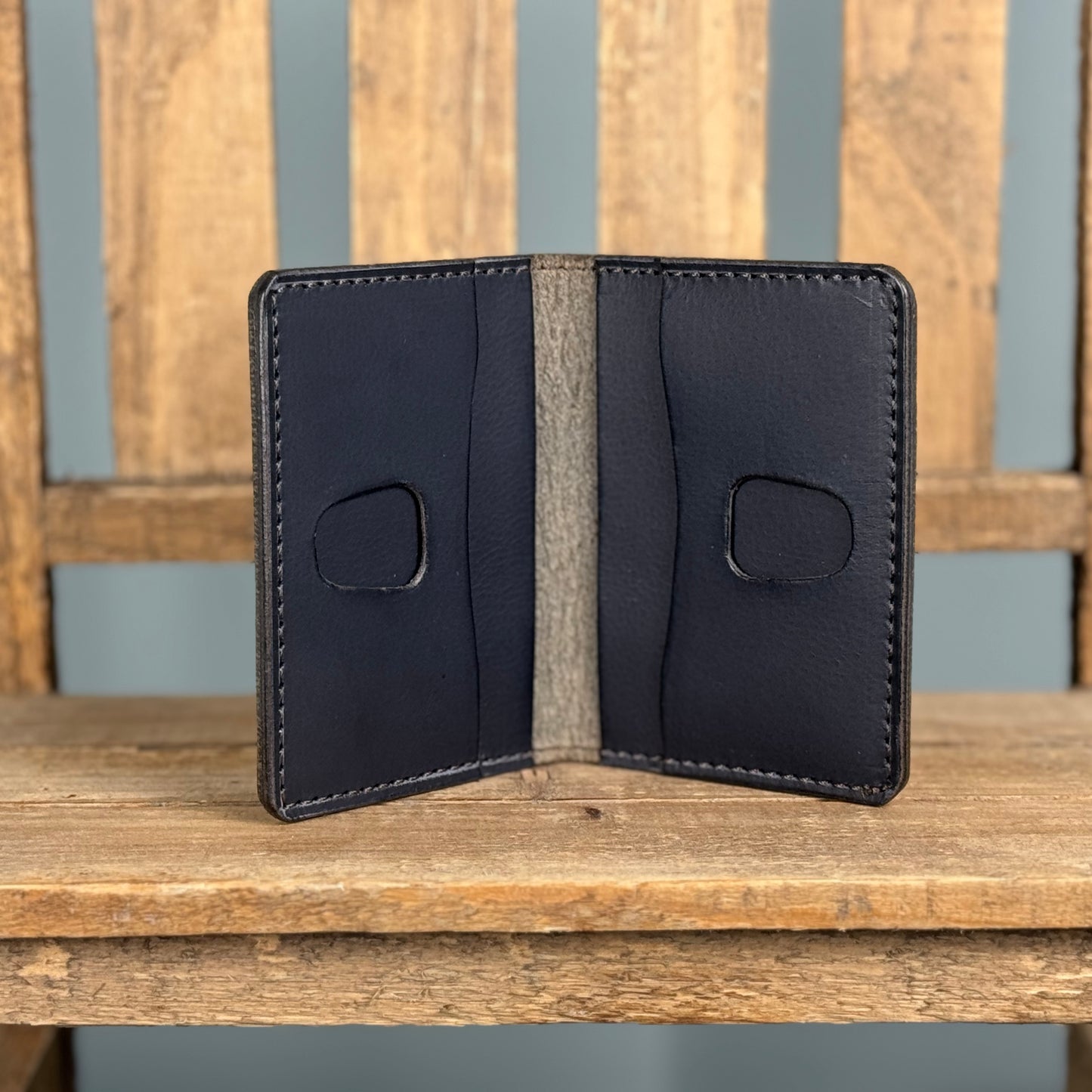 Slim Leather Card Wallet (Horizontal Pockets) - #CW6059H