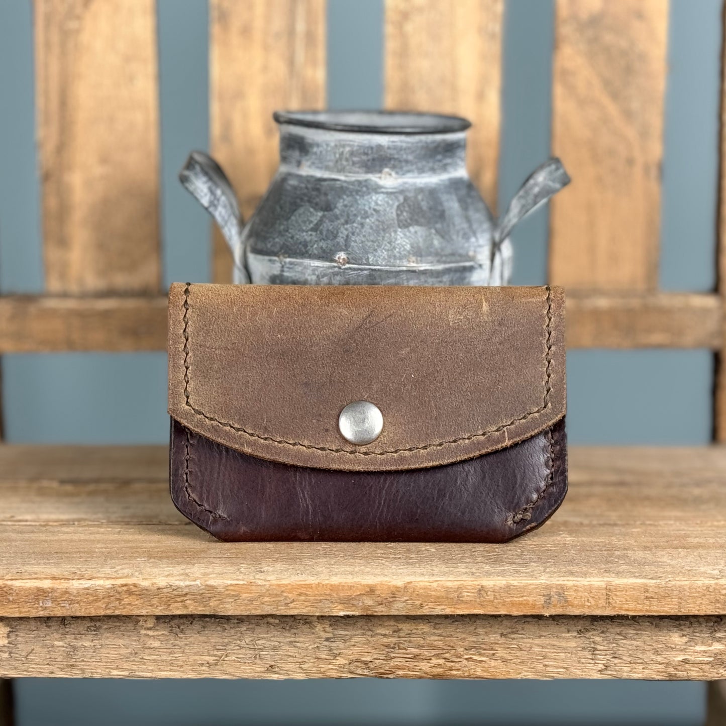 Slim Leather Card Wallet (Snap Closure) - #CW0583S