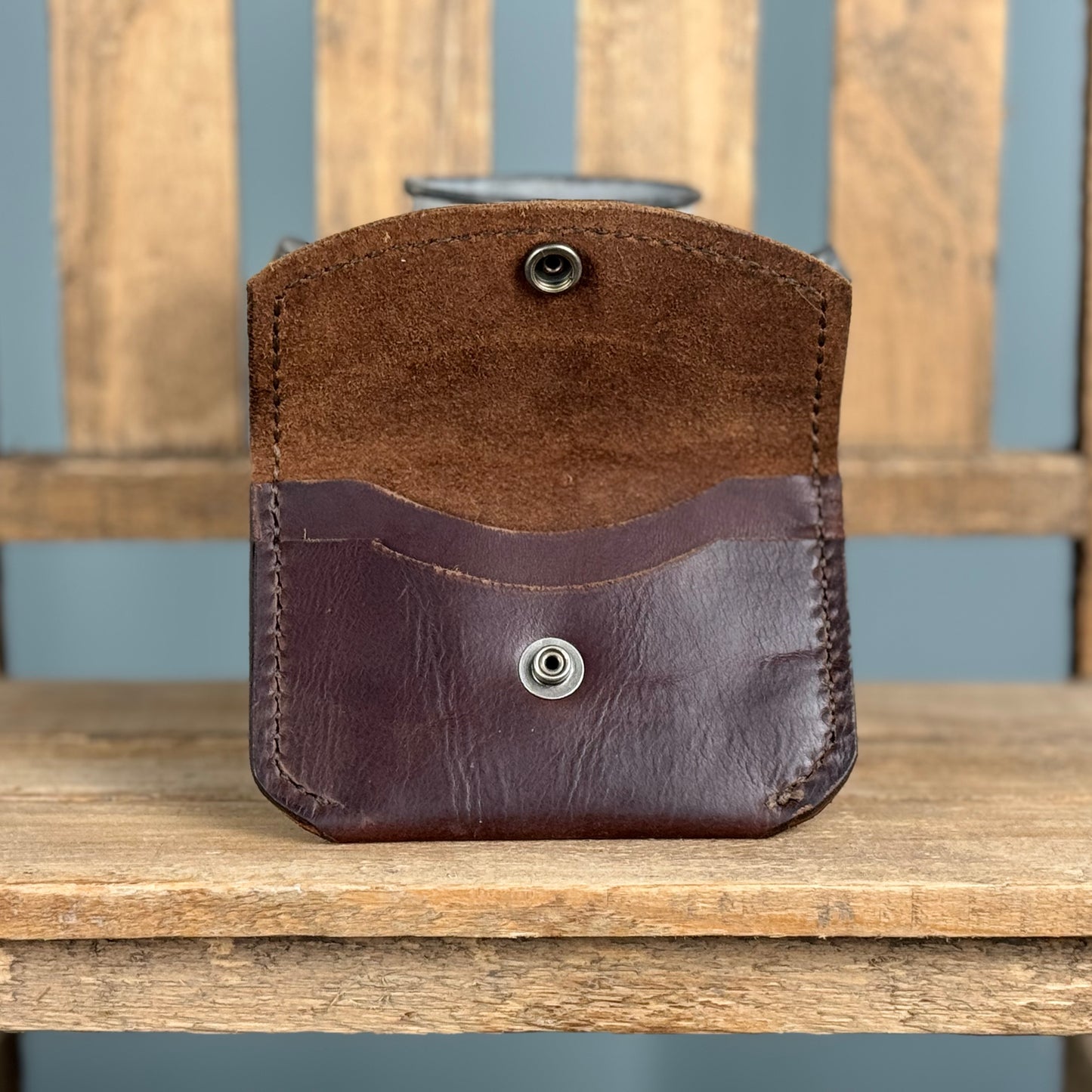 Slim Leather Card Wallet (Snap Closure) - #CW0583S