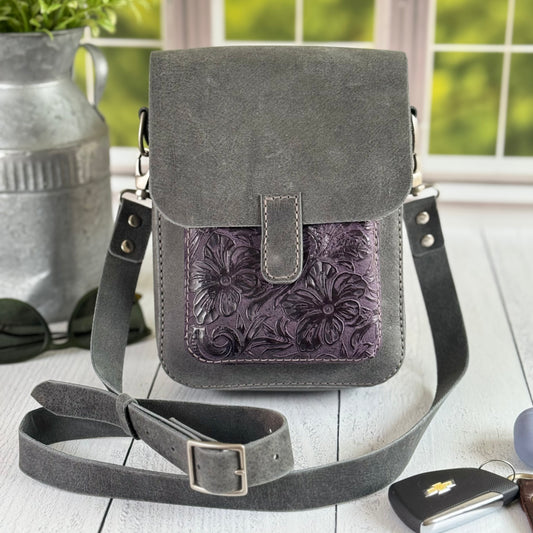 Leather Messenger Crossbody #10678