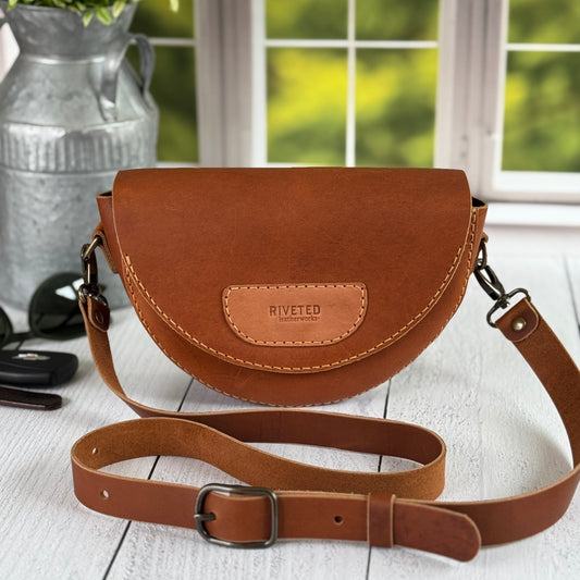 Leather Half Moon Crossbody #94362