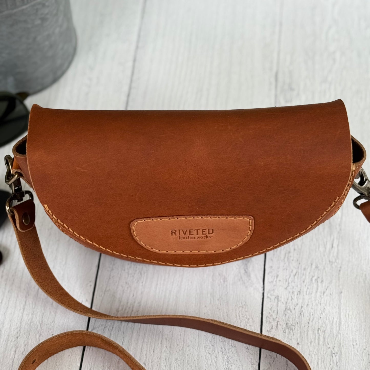 Leather Half Moon Crossbody #94362