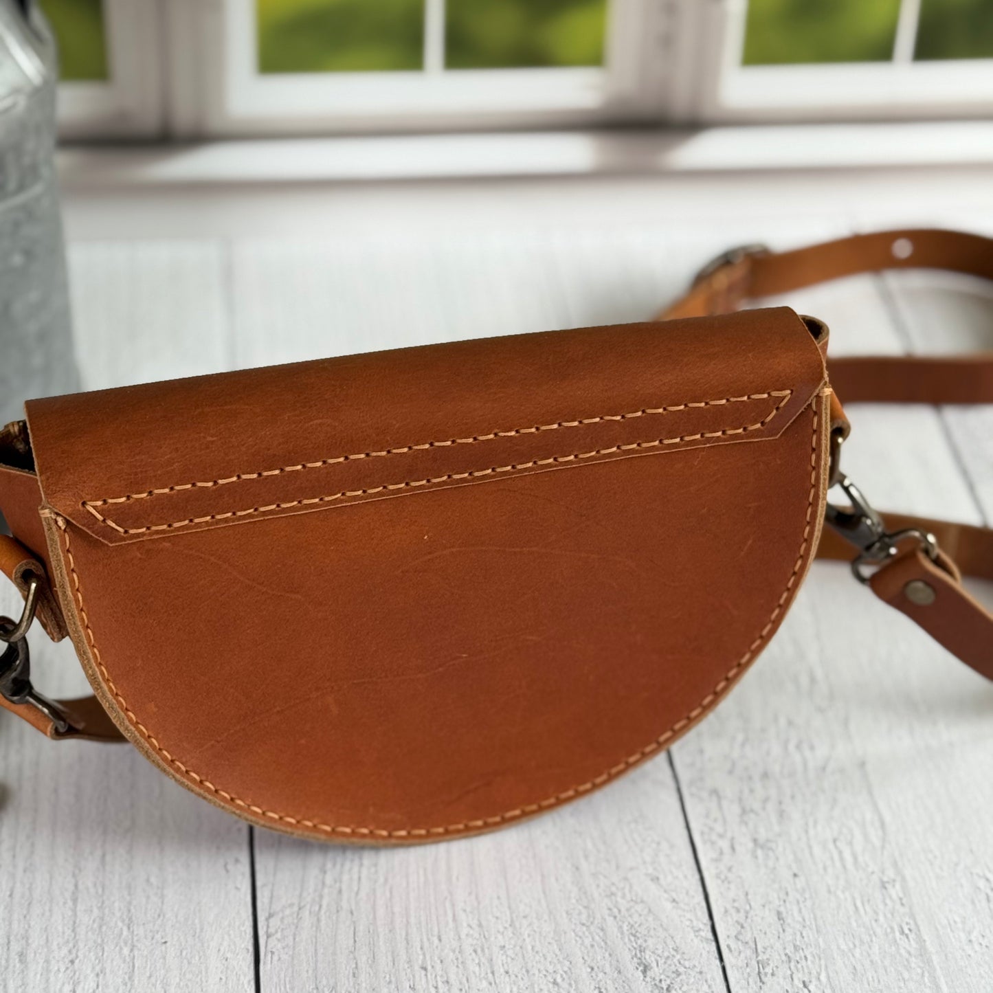 Leather Half Moon Crossbody #94362