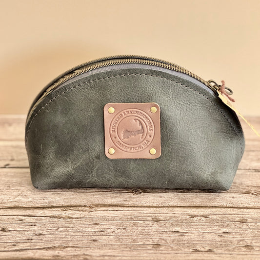 Gray leather with gray and sage striped interior - #460