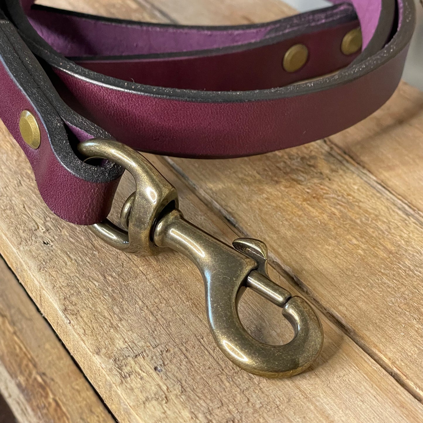 3/4" Extra Grip Leash - Medium Weight English Bridle